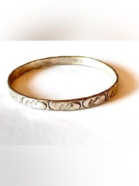 Vintage Mexican sterling silver bangle bracelet